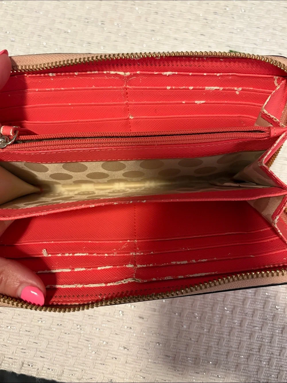 kate spade Flamingo Print Zip Wallet - Pink, Coral